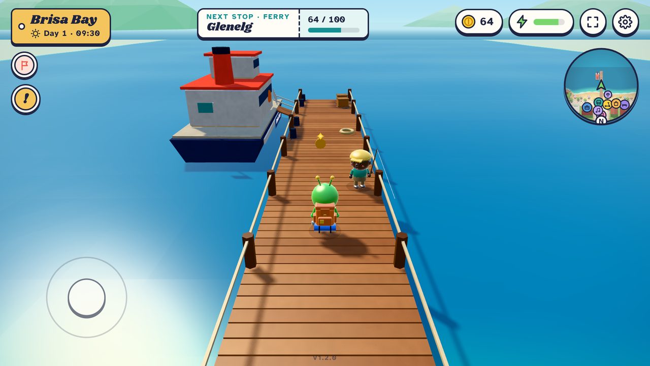 Arriving on the jetty in Brisa Bay